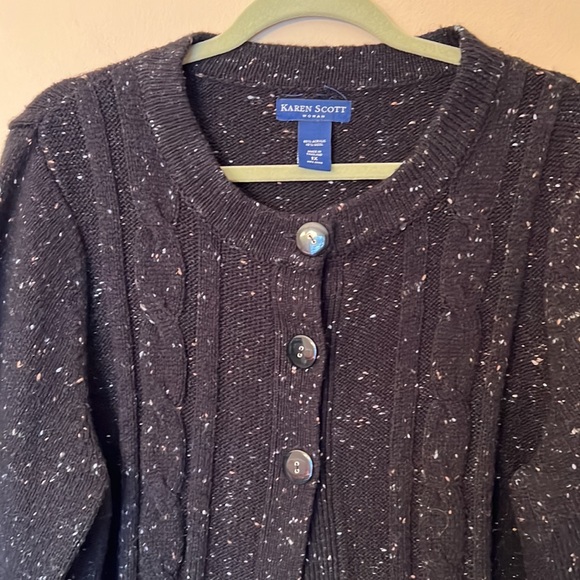 Bundle 2 Karen Scott sweaters x large #392 - Picture 3 of 6